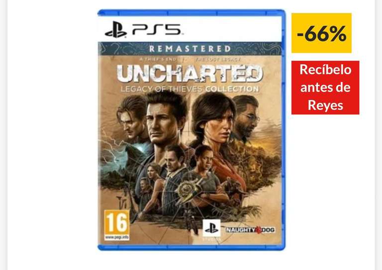Juego PS5 Uncharted: Collection Legacy of Thieves