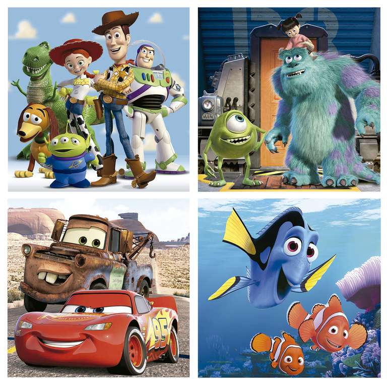 Conjunto de Puzzles Progresivos infantiles Pixar 12-16-20-25 piezas