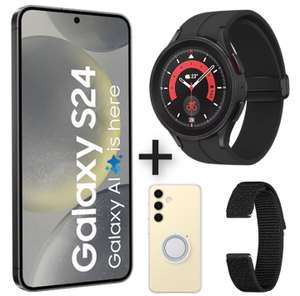 Samsung Galaxy S24 256Gb + Galaxy Watch5 Pro + Funda S24 Clear Gadget Case + Correa. Plus por 863€