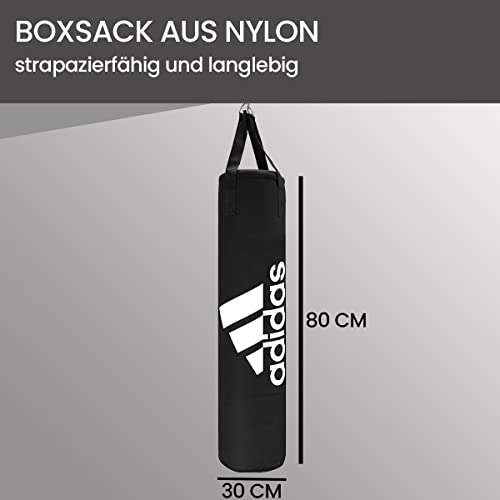 adidas Kit Set de Boxeo, Unisex-Adulto, Negro, Boxsack: 80cm Handschuhe: 10oz