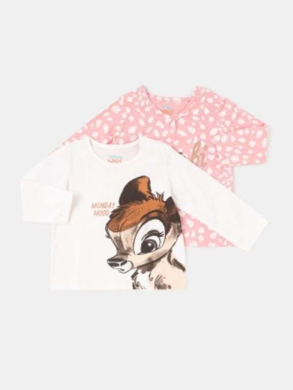 Pack 2 camisetas manga larga para bebé Disney