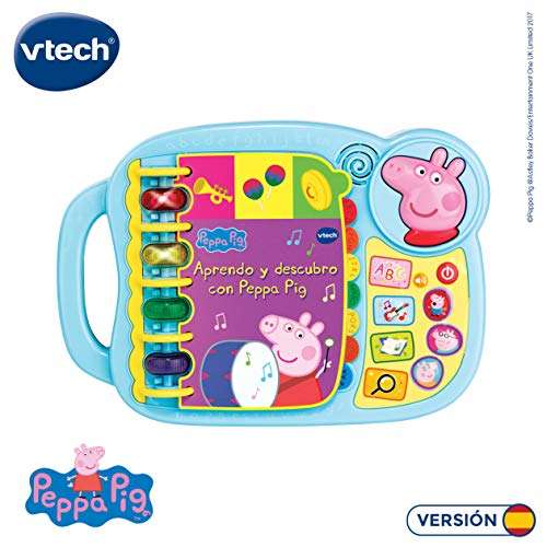 VTech - Aprendo y Descubro con Peppa Pig, Libro infantil interactivo