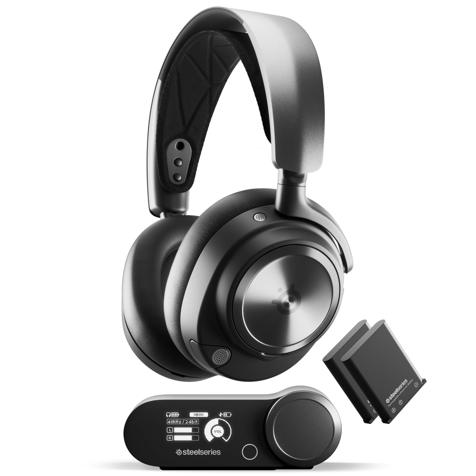 SteelSeries Arctis Nova Pro Wireless para Xbox, PC, PS5, Switch y Móvil | ANC, Audio 360°, Bluetooth y baterías intercambiables