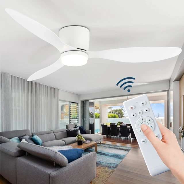 IRALAN-ventilador de techo moderno con luz LED