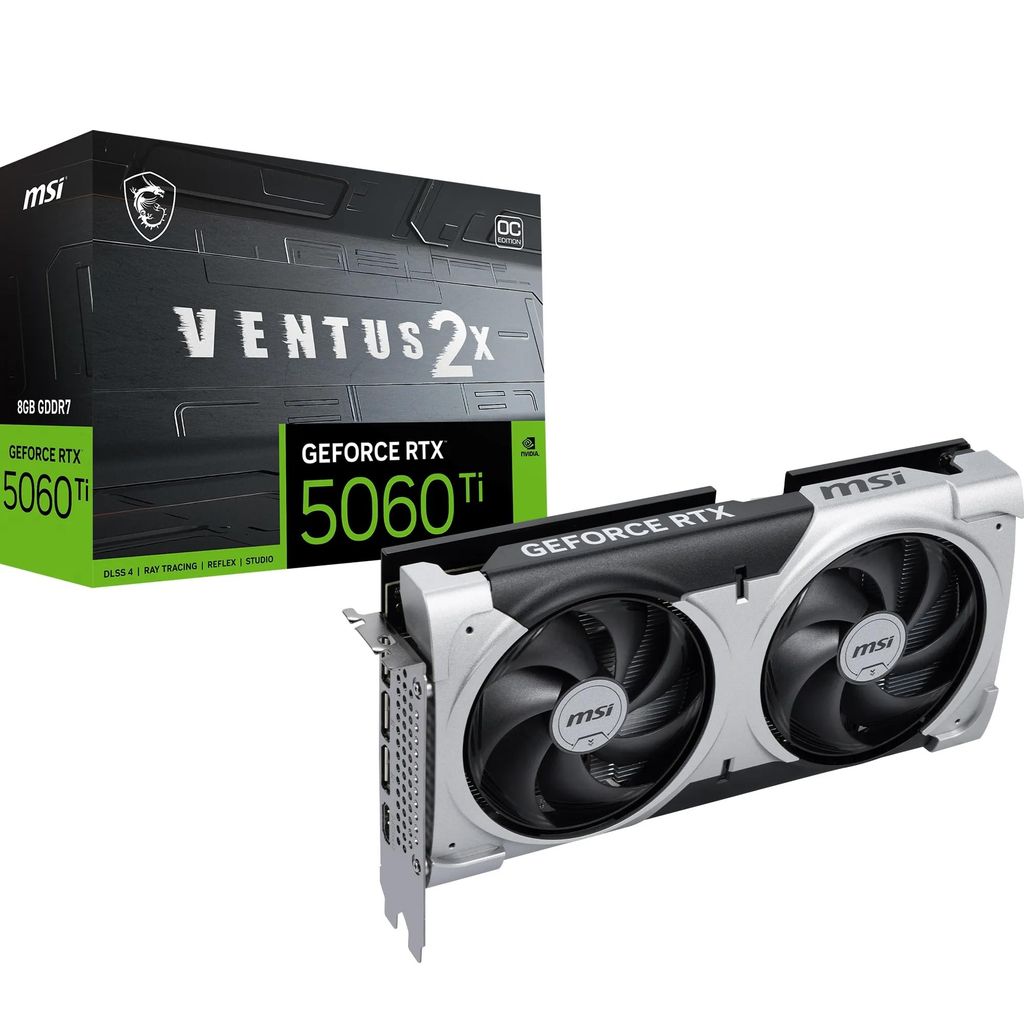 MSI GeForce RTX 5060 Ti 8G Ventus 2X OC Plus RTX 5060 Ti, 8 GB GDDR7 (28 Gbps/128 bits) PCIe 5.0 + 007 First Light y 25€ de saldo de Steam