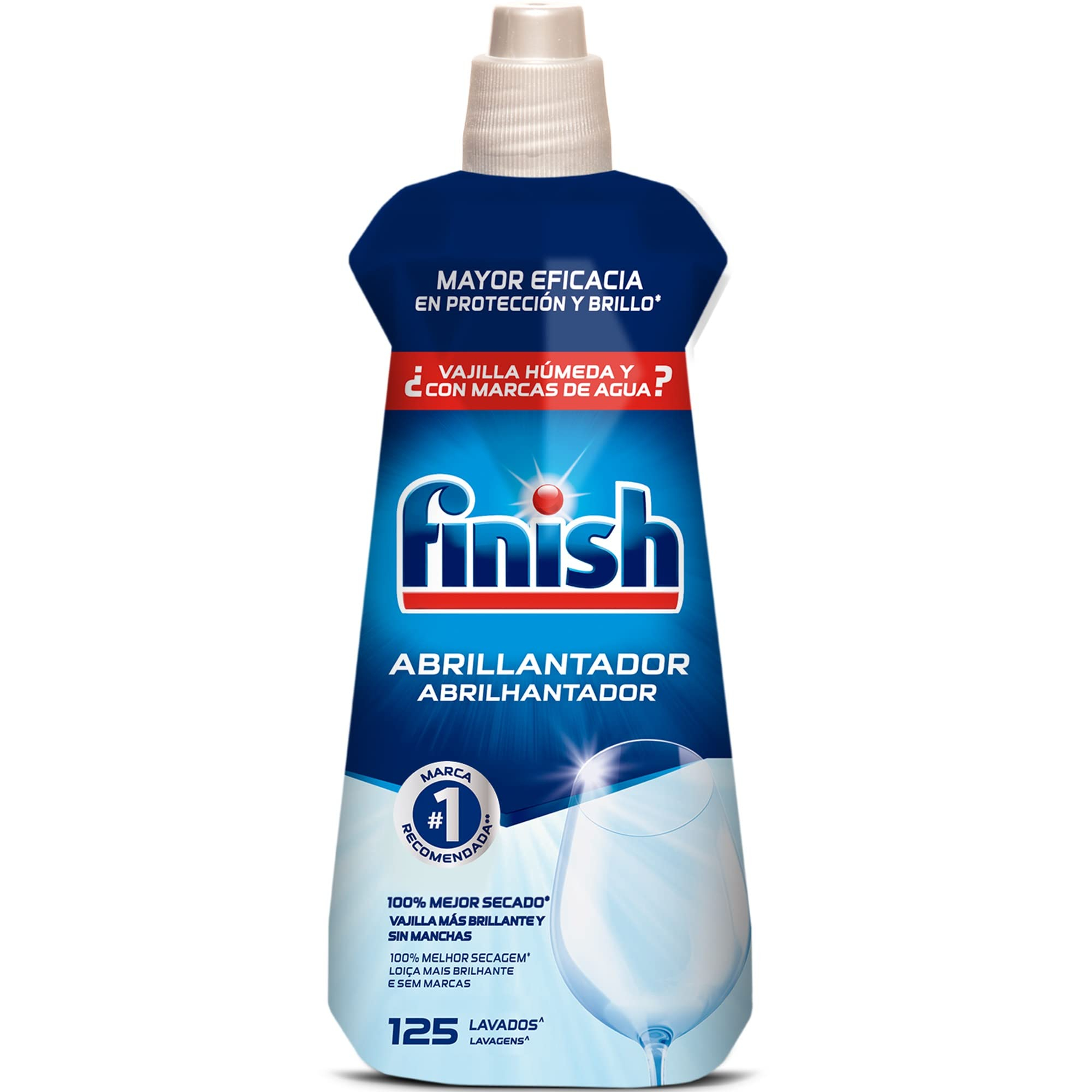 3 Unidades - Finish Abrillantador Lavavajillas, 500ml, 125 lavados