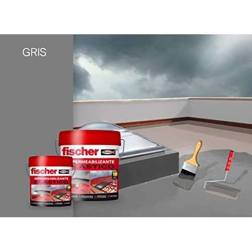 Fischer - Pintura impermeabilizante 15l (cubo 20kg) Gris con fibras