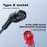 Cargador de Coche Electrico 11Kw VDLPOWEREU, Corriente Ajustable 6A - 16A, CEE de 5 Pines, IEC 62196-2, IP65.