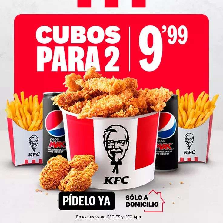 KFC Cubos para 2 por 9.99€