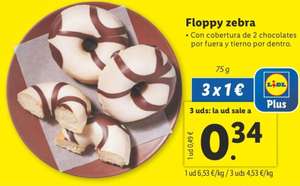 Floppy zebra 3 unidades (0,34€/unidad) en Lidl