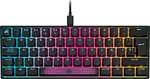 Corsair K65 RGB MINI 60% Teclado Mecánico con Cable para Juegos - Interruptores CHERRY MX ROJO - Teclados PBT Double-Shot- QWERTY ES - Negro