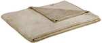 Amazon Basics - Manta, hecha de felpa de terciopelo suave - 229 x 274cm - arena