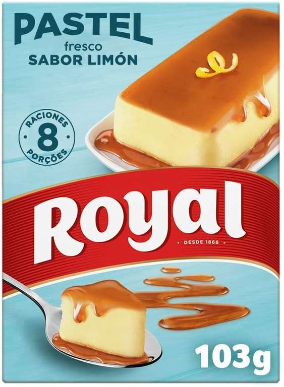 Royal - Pastel Fresco Sabor Limón con Caramelo (8 Raciones)
