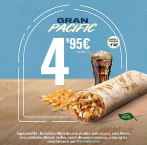 Menú Gran Pacific por 4,95€ (Hazlo EXTRA GRANDE por 1,40€ más)