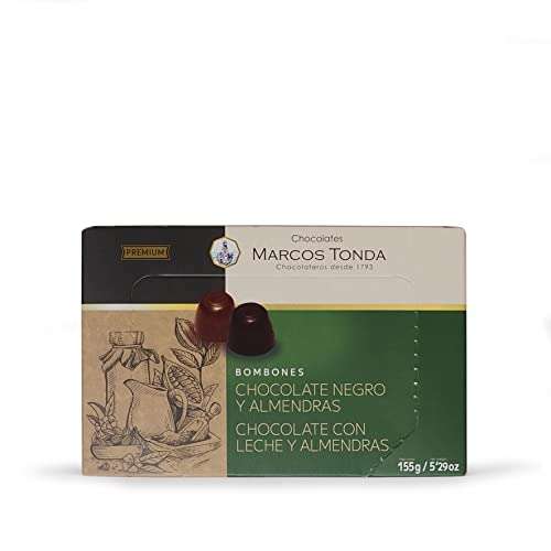 Chocolates Marcos Tonda - Bombones Chocolate Negro Y Leche | Bombones Rellenos De Almendra