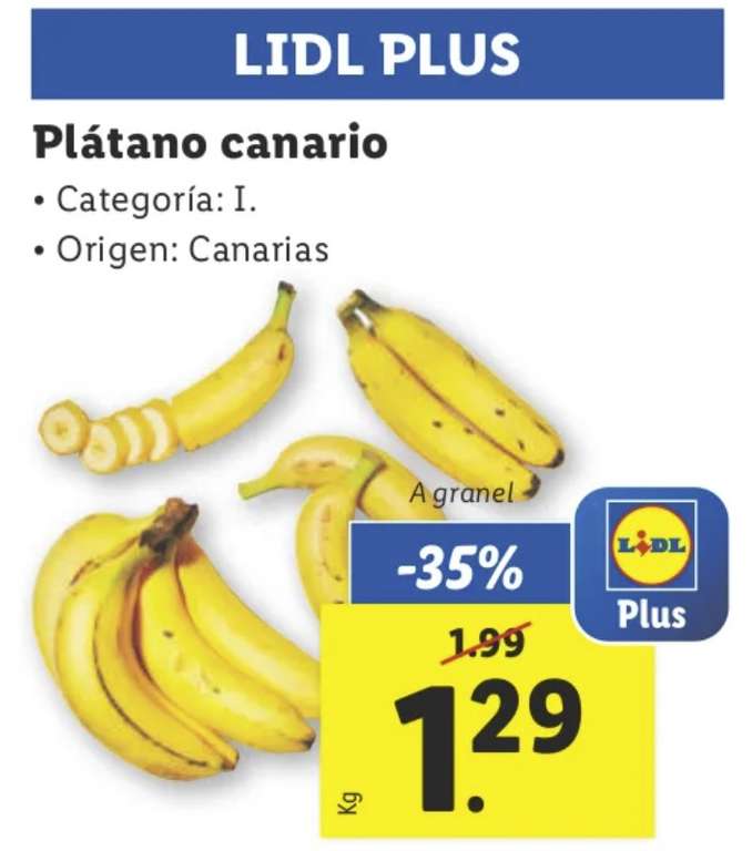 Plátanos de Canarias (LIDL)