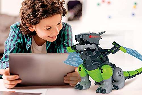 Clementoni - Mega Dragon, robot para montar STEM con App, 8 años