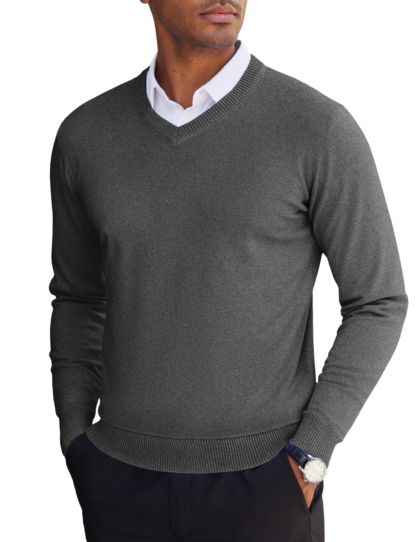 Jersey Hombre de Invierno Cuello en V Pullover. 6 colores