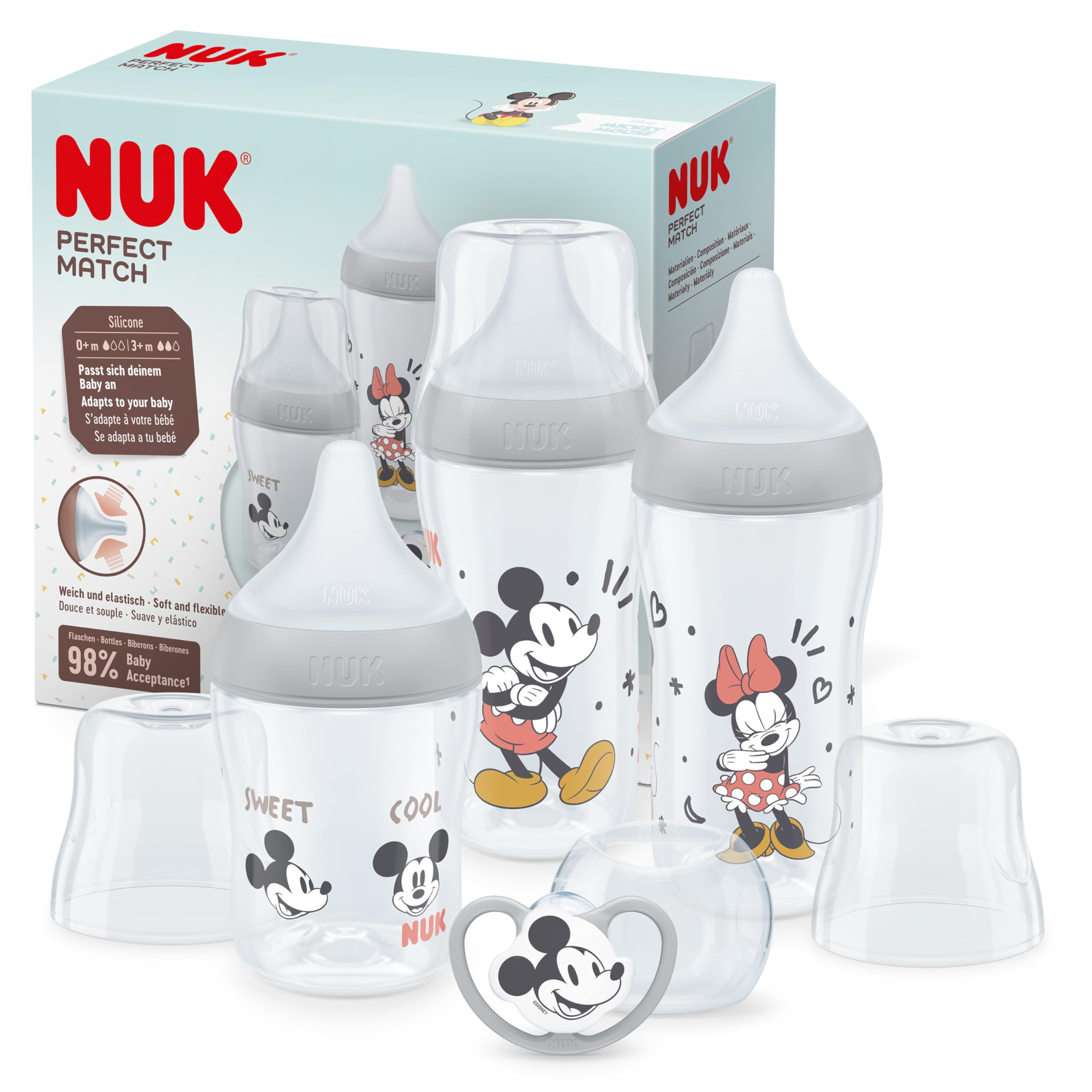 NUK Perfect Match Set de biberones | +0-6 meses