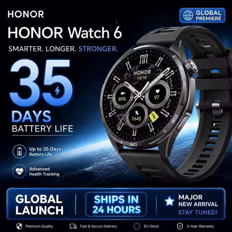 Imagen de HONOR Watch 6 Smartwatch AMOLED 1,