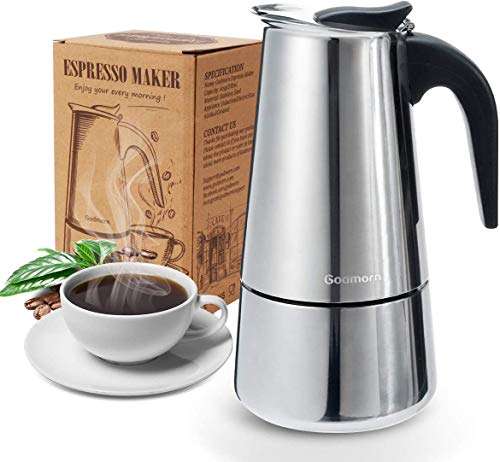Godmorn Cafetera Italiana 4 Tazas (200ml), 6 Tazas (300ml) y 10 tazas  (450ml) » Chollometro