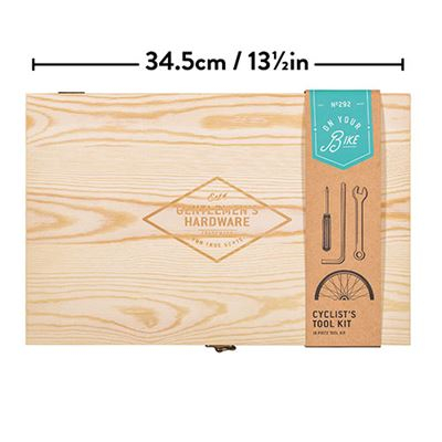 Kit de herramientas para bicicleta en caja de madera Gentlemen's Hardware