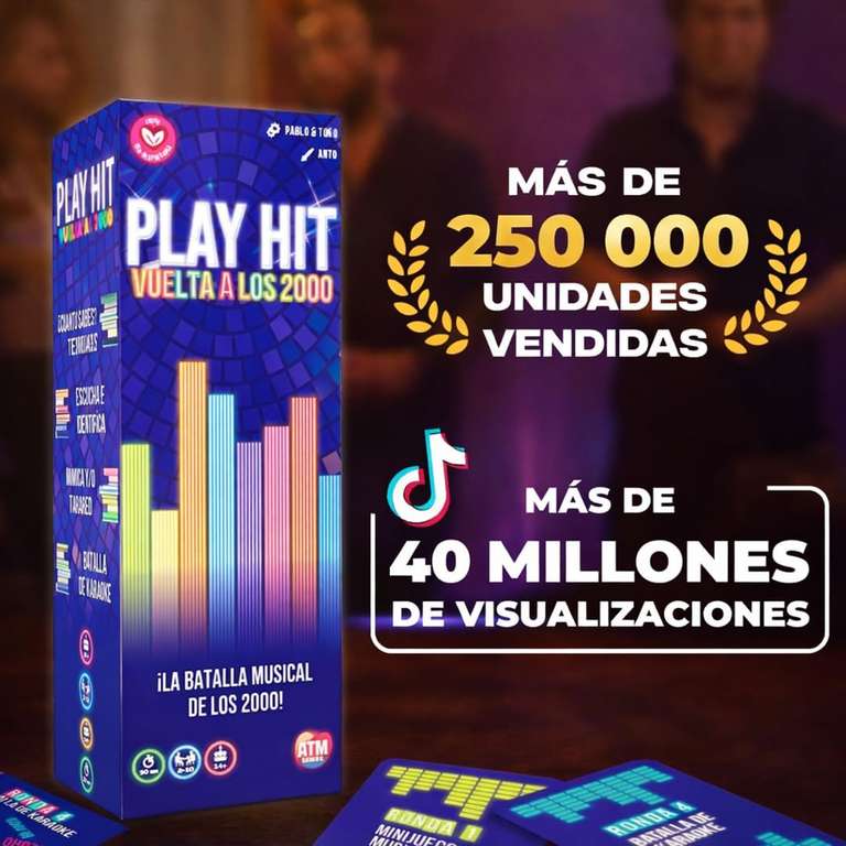 PlayHit: Juego De Mesa Musical De Los 90 Y 2000 | Fiesta Y Preguntas Para 2-10 Jugadores