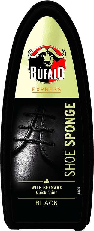 Búfalo Express - Esponja Autobrillante para Piel Lisa Negra - 70 Aplicaciones Aprox