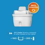 Philips Water Pack de 6 Filtros de Agua de Repuesto, Compatible con Brita, reduce Microplásticos, Cloro, Cal, Metales Pesados