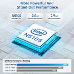 Mini PC Intel Celeron N5105 16GB DDR4 512GB M.2 SSD