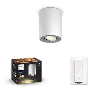 Philips Hue – Lámpara inteligente, Hue Pillar, Foco LED Inteligente, Luz Blanca de Cálida a Fría, Compatible con Alexa y Google Home.