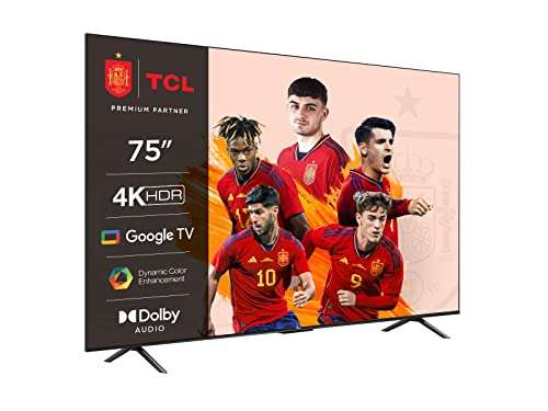 TCL 75P639 - Smart TV 75" con 4K HDR, Ultra HD, Google TV, Game Master, Dolby Audio