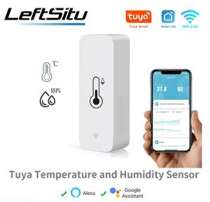 Sensor inteligente de humedad y temperatura, higrómetro, Bluetooth, Control remoto por app, funciona con Alexa y Google Home, Tuya BT
