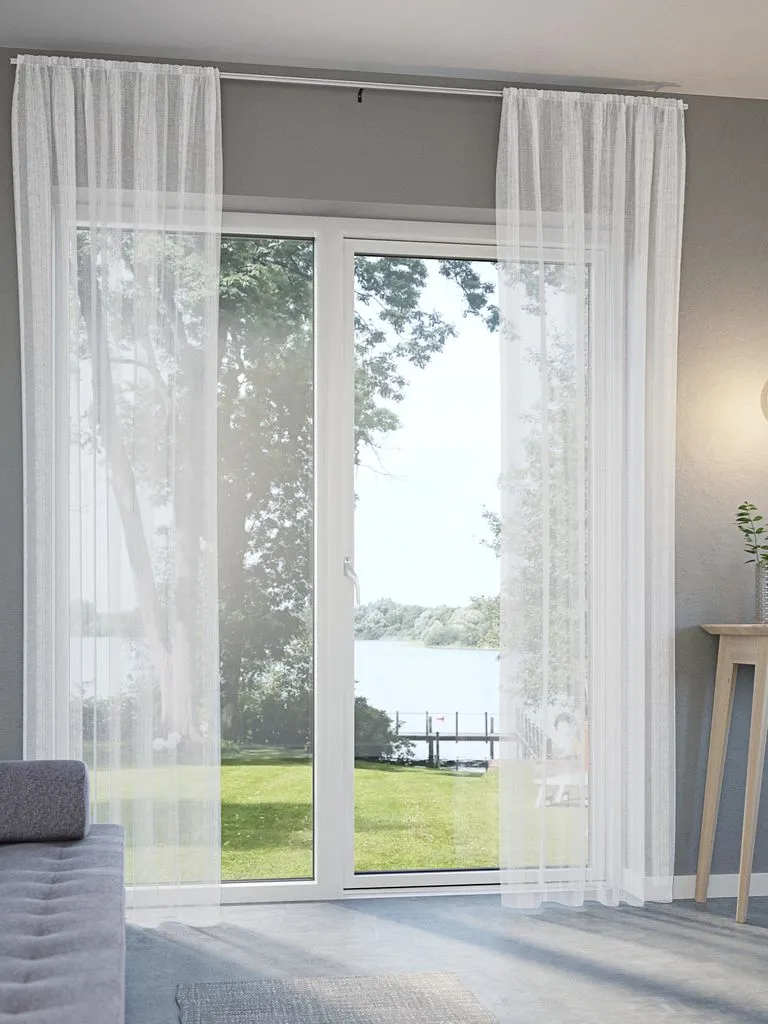 Cortina color blanco 140 x 300