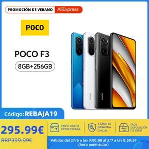 POCO F3, 8GB/256GB Snapdragon870 5G, versión Global, AMOLED 120Hz, Dos altavoces Dolby Atmos - Desde España Plaza
