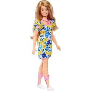 Barbie Fashionista Vestido Flores Muñeca síndrome de Down con Conjunto de Moda y Accesorios