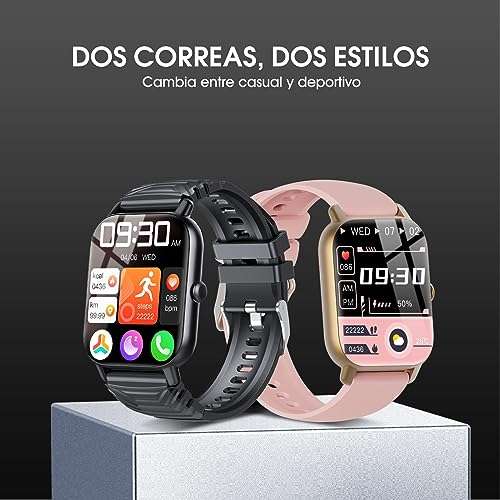 Smartwatch deportivo unisex (colores negro y rosa)