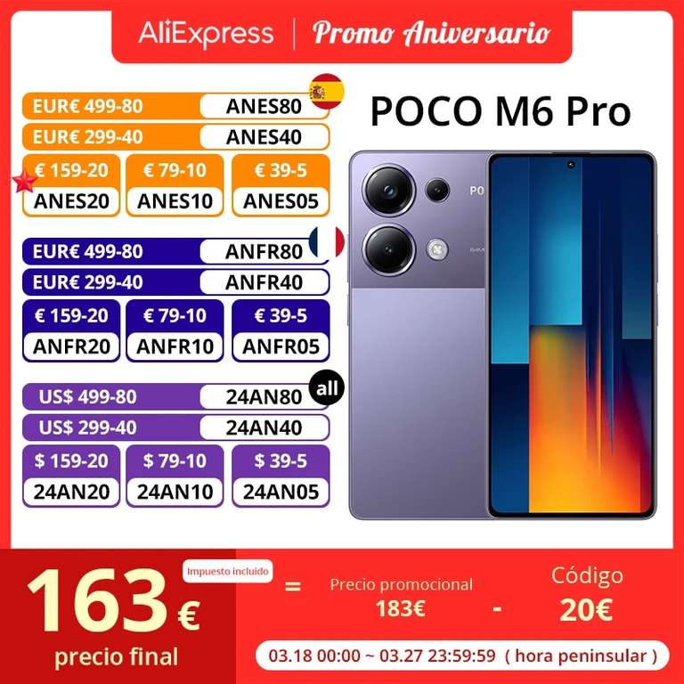 POCO M6 Pro Smartphone - Versión Global