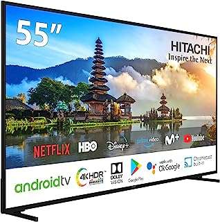 Hitachi 55HAK5450, Android Smart TV 55" 4K Ultra HD, HDR10, Dolby Vision, Bluetooth, Google Play, Chromecast Integrado, Dolby Atmos