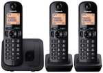 Panasonic KX-TGC210SPB Teléfono Inalámbrico, Base y 1 Auriculares, Identificador y Bloqueo de Llamadas, Manos Libres,Despertador, LCD, Negro
