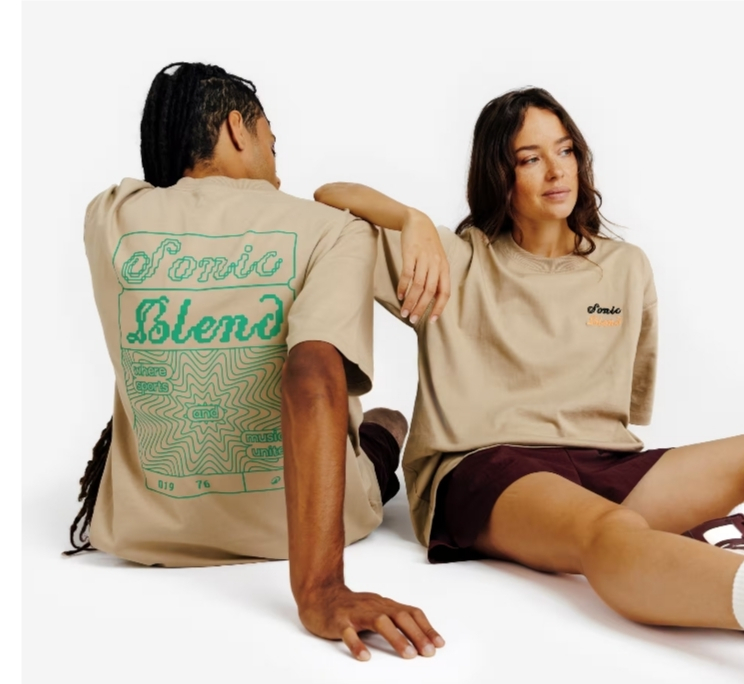 Camiseta con estampado, unisex, Elementals, beis tallas XS,S,M,2XL