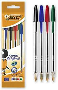 Bolígrafos Bic cristal surtidos, pack-4