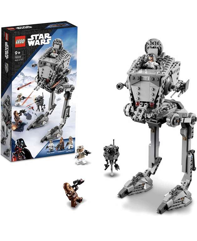 LEGO 75322 Star Wars AT-ST de Hoth, Set de Juego con Walker, Chewbacca y Figura de Droide