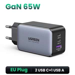 UGREEN-cargador USB tipo C GaN 65W Universal iPhone/Android/Portátil