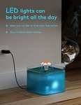 Bebedero de mascotas,Sistema de filtración cuádruple,2L,Luz LED incorporada,3 formas de diseño de flujo de agua,ultra silencioso