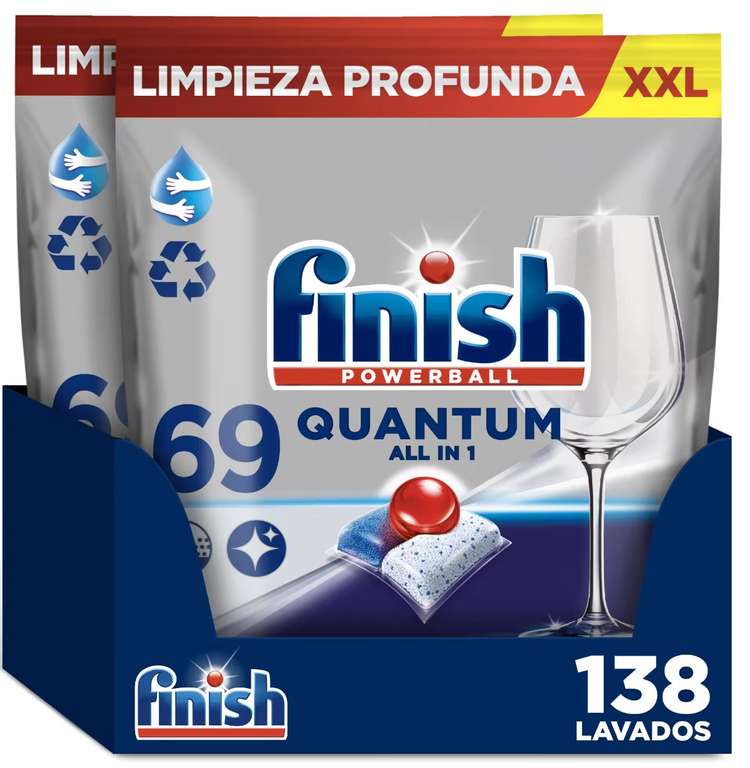 Finish Quantum All in 1 Pastillas para lavavajillas Regular 138 pastillas  [PRECIO PRIMERA COMPRA 13,99€] » Chollometro
