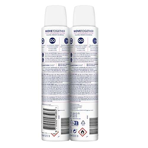 3 x Pack ahorro 200ml. Rexona Invisible Desodorante Aerosol Antitranspirante para mujer Black&White [Total 6 unidades. Unidad a 1,45€]