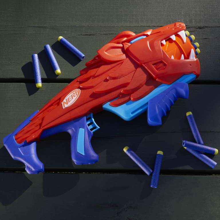 Lanzador de Juguete Nerf LIONFURY con 16 Dardos de Espuma