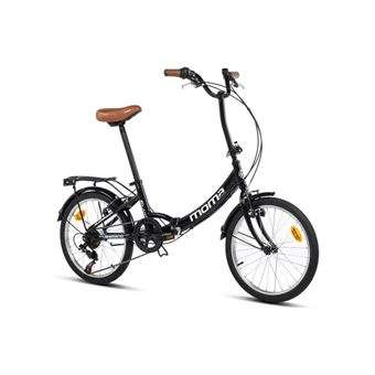 Bicicleta Plegable Moma Bikes Urbana SHIMANO FIRST CLASS 20" Alu, 6V. Sillin Confort Negro