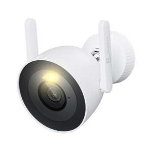 Camara Vigilancia WiFi Exterior 4MP,Detección de Personas/Vehículos, Visión Nocturna en Color, Impermeable IP67, Audio Bidireccional